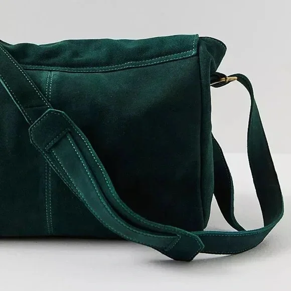 FREE PEOPLE Zahara Suede Messenger Bag / Enchanted Forest - Picture 6 of 16